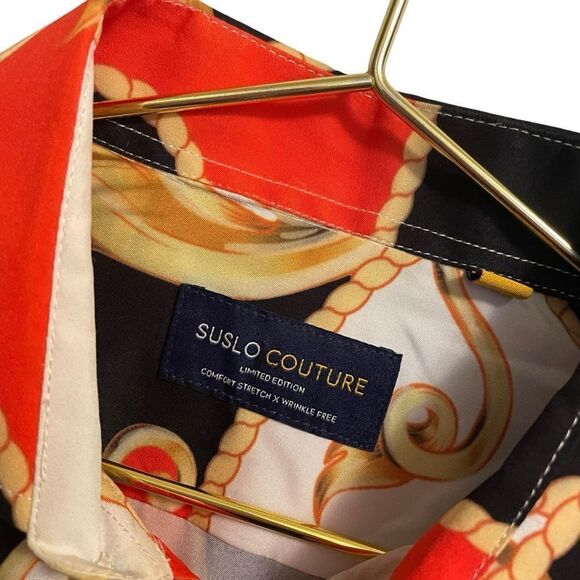 Suslo Couture Limited Edition Comfort Stretch Wrinkle Free Button-Down Shirt S - Picture 3 of 6